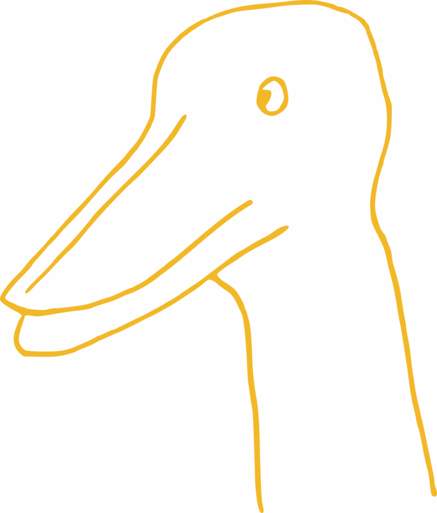 Stylized ostrich head (yellow)